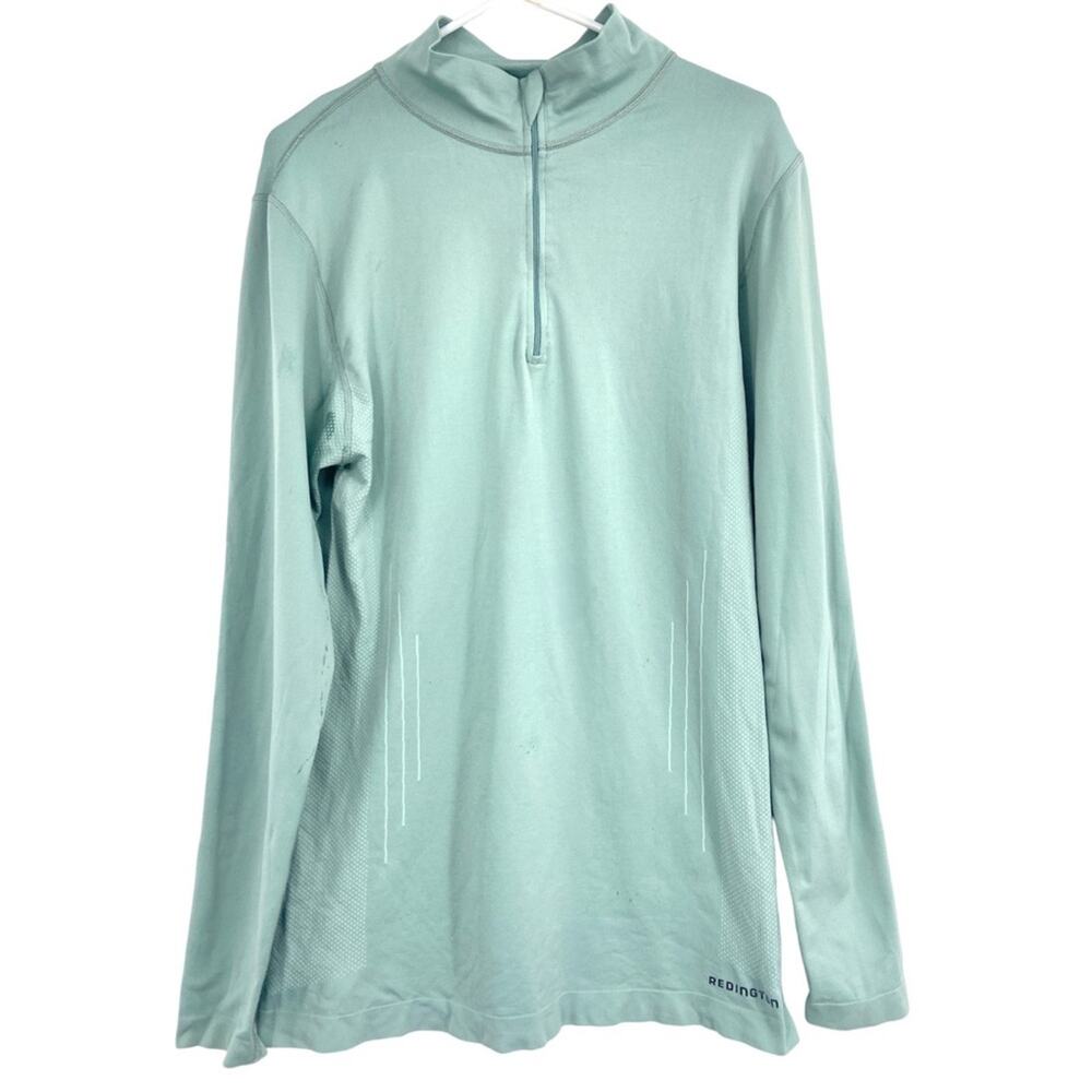 Redington VaporStream Fly Fishing Long Sleeve 1/4 Zip Blue‎ Green Large